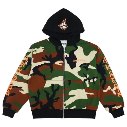 Matty Boy Caution Thermal Zip-Up Hoodie Camo