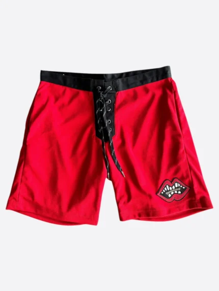 Matty Boy Red Chomper Patch Shorts